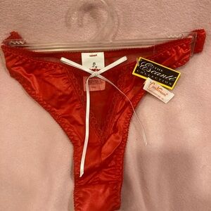 Red Satin Thong sizes S,M,L new spandex/Nylon